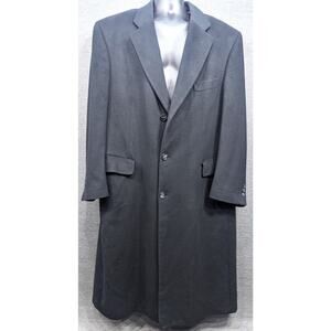CHRISTIAN DIOR Le Connaisseur Vintage Mens Overcoat - Black, 3 Button, Vent